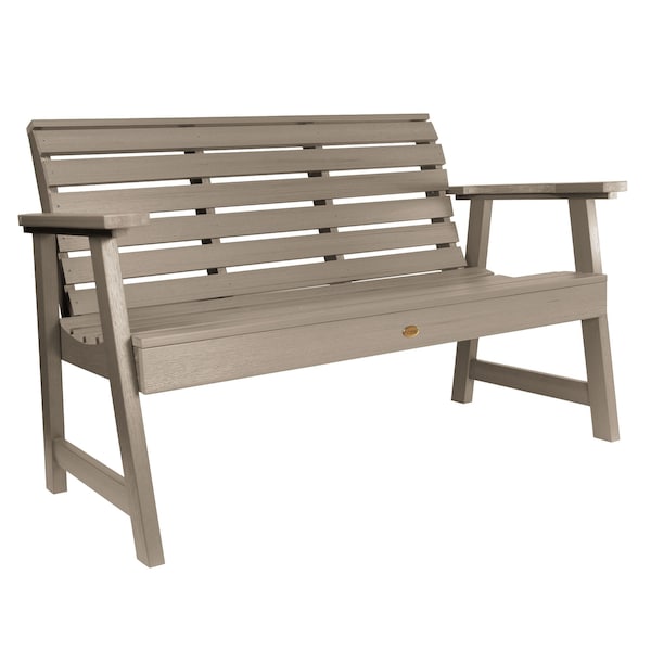 Highwood Usa 4ft Weatherly Garden Bench Outdoor Furniture for Patio, Backyard, Garden AD-BENW4-WBR - main